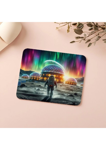 Aurora Altında Lunar Base Mousepad - 19X23 cm 2 mm Dikdörtgen Ithal Baskılı Mouse Pad indirimleri