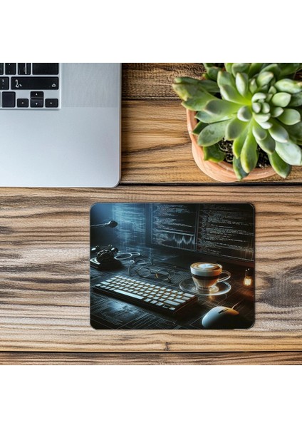 Retro Klavyeli Karanlık Ortam Mousepad - 19X23 cm 2 mm Dikdörtgen Ithal Baskılı Mouse Pad modelleri