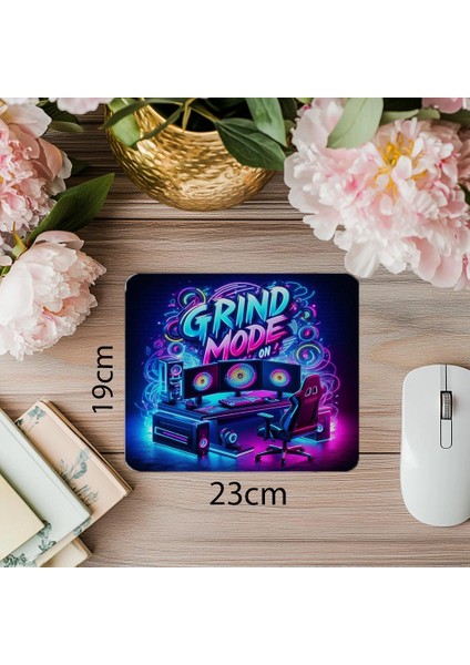 Enerji Patlaması Tasarım – Grind Mode Mousepad - 19X23 cm 2 mm Dikdörtgen Ithal Baskılı Mouse Pad