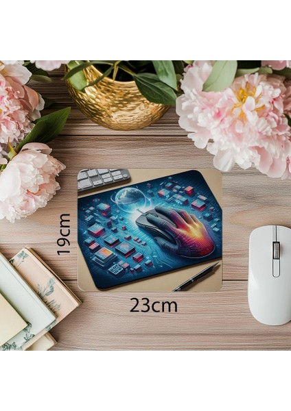 Retro Masaüstü Bilgisayar Mouse Pad Tasarımı - 19X23 cm 2 mm Dikdörtgen Ithal Baskılı Mouse Pad