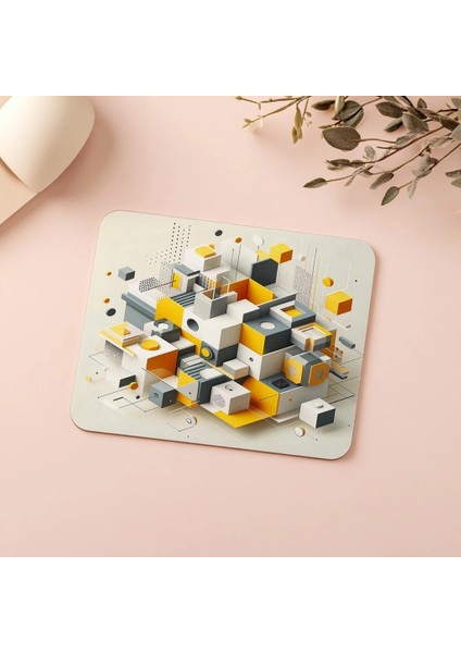 Heksagonal Formda Geometrik Mouse Pad - 19X23 cm 2 mm Dikdörtgen Ithal Baskılı Mouse Pad indirimleri