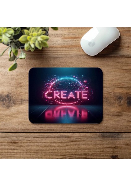 Pembe Mavi Işıklı Yaratıcı Mouse Pad Tasarımı - 19X23 cm 2 mm Dikdörtgen Ithal Baskılı Mouse Pad fırsatları