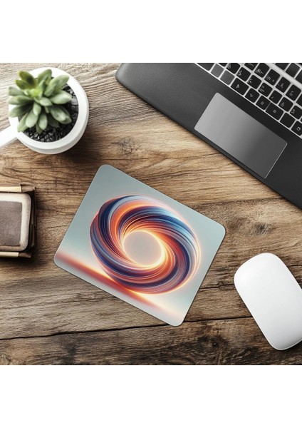 Işıklı Torus Şekilli 3D Mousepad Tasarımı - 19X23 cm 2 mm Dikdörtgen Ithal Baskılı Mouse Pad