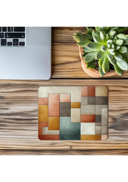 Nötr Paletli Modern Kompozisyon Mousepad - 19X23 cm 2 mm Dikdörtgen Ithal Baskılı Mouse Pad modelleri