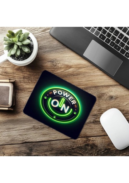 Teknolojik Görünümlü Güç Temalı Mousepad - 19X23 cm 2 mm Dikdörtgen Ithal Baskılı Mouse Pad