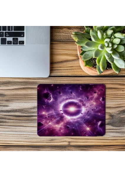 Parçacık Efektli Uzay Geçidi Mousepad - 19X23 cm 2 mm Dikdörtgen Ithal Baskılı Mouse Pad modelleri