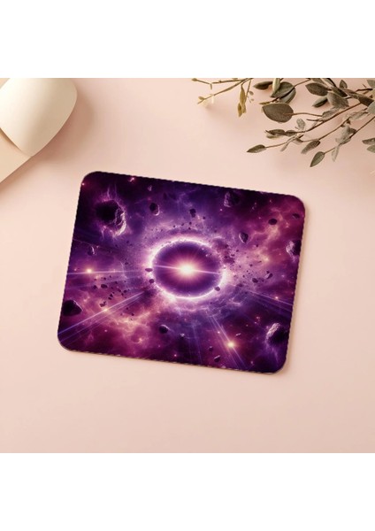 Parçacık Efektli Uzay Geçidi Mousepad - 19X23 cm 2 mm Dikdörtgen Ithal Baskılı Mouse Pad indirimleri