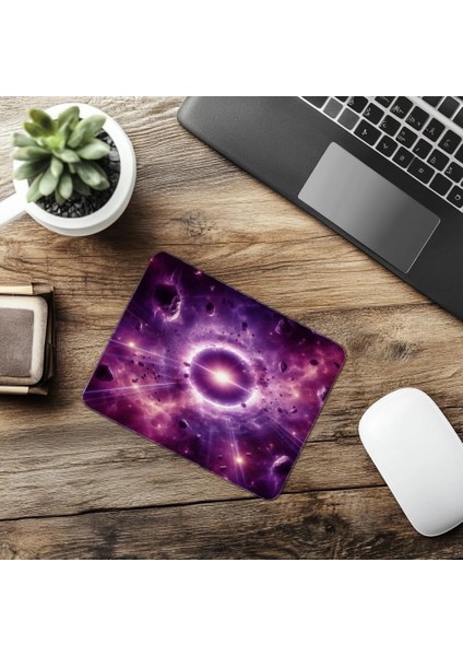 Parçacık Efektli Uzay Geçidi Mousepad - 19X23 cm 2 mm Dikdörtgen Ithal Baskılı Mouse Pad