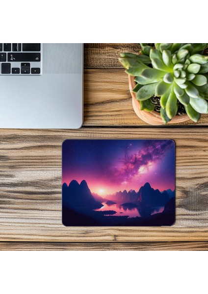 Gece Gökyüzü Temalı Space Mouse Pad - 19X23 cm 2 mm Dikdörtgen Ithal Baskılı Mouse Pad modelleri