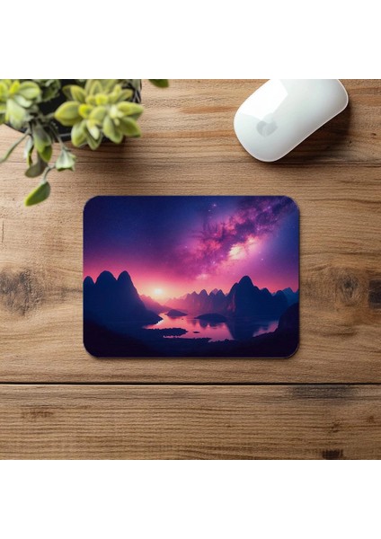 Gece Gökyüzü Temalı Space Mouse Pad - 19X23 cm 2 mm Dikdörtgen Ithal Baskılı Mouse Pad fırsatları