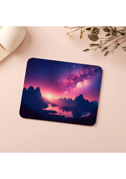 Gece Gökyüzü Temalı Space Mouse Pad - 19X23 cm 2 mm Dikdörtgen Ithal Baskılı Mouse Pad indirimleri
