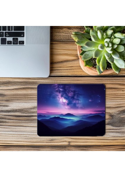 Samanyolu Manzaralı Dağ Silüetli Mousepad - 19X23 cm 2 mm Dikdörtgen Ithal Baskılı Mouse Pad modelleri