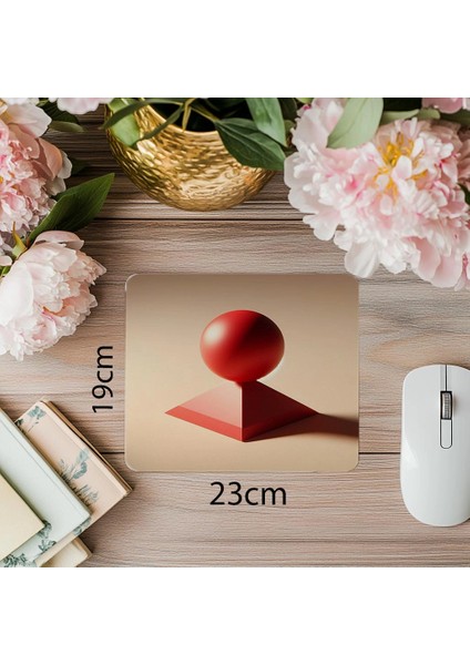 Geometrik Denge Temalı Modern Mousepad - 19X23 cm 2 mm Dikdörtgen Ithal Baskılı Mouse Pad