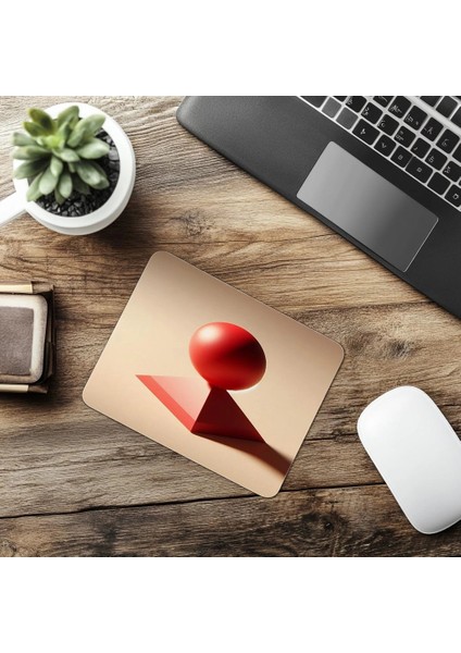 Geometrik Denge Temalı Modern Mousepad - 19X23 cm 2 mm Dikdörtgen Ithal Baskılı Mouse Pad