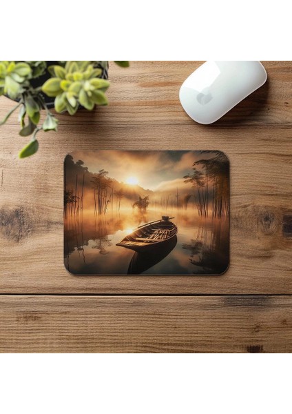 Altın Işıklı Sessiz Gölet Mouse Pad - 19X23 cm 2 mm Dikdörtgen Ithal Baskılı Mouse Pad fırsatları