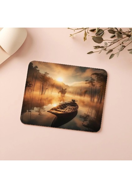 Altın Işıklı Sessiz Gölet Mouse Pad - 19X23 cm 2 mm Dikdörtgen Ithal Baskılı Mouse Pad indirimleri