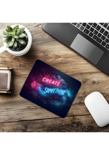 Misty Ortamda Sürreal Tipografi Mousepad - 19X23 cm 2 mm Dikdörtgen Ithal Baskılı Mouse Pad