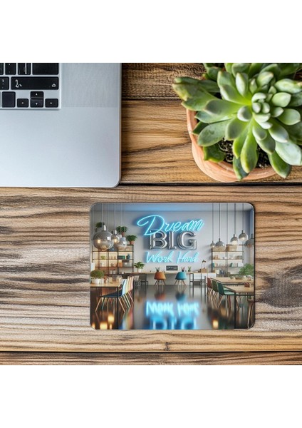 Ofis Için Ilham Verici 3D Mousepad – Dream Sloganlı - 19X23 cm 2 mm Dikdörtgen Ithal Baskılı Mouse Pad modelleri