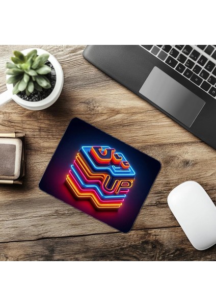 Renkli Geometrik Arka Planlı Mouse Pad - 19X23 cm 2 mm Dikdörtgen Ithal Baskılı Mouse Pad