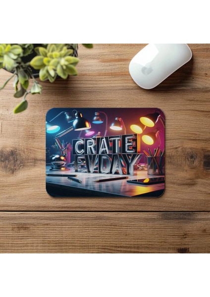 Her Gün Üret Temalı Parlak Tasarım Mouse Pad - 19X23 cm 2 mm Dikdörtgen Ithal Baskılı Mouse Pad fırsatları