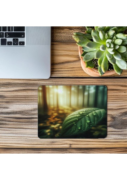 Orman Arka Planlı Yakın Doğa Mouse Pad - 19X23 cm 2 mm Dikdörtgen Ithal Baskılı Mouse Pad modelleri