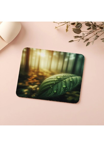 Orman Arka Planlı Yakın Doğa Mouse Pad - 19X23 cm 2 mm Dikdörtgen Ithal Baskılı Mouse Pad indirimleri