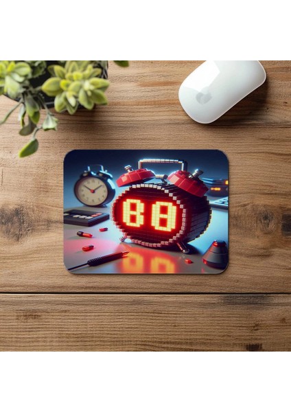 Yumuşak Işıklı Eski Alarm Mouse Pad - 19X23 cm 2 mm Dikdörtgen Ithal Baskılı Mouse Pad fırsatları