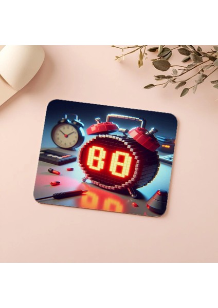 Yumuşak Işıklı Eski Alarm Mouse Pad - 19X23 cm 2 mm Dikdörtgen Ithal Baskılı Mouse Pad indirimleri