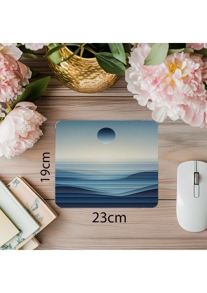 Katman Katman Yatay Zen Mousepad - 19X23 cm 2 mm Dikdörtgen Ithal Baskılı Mouse Pad