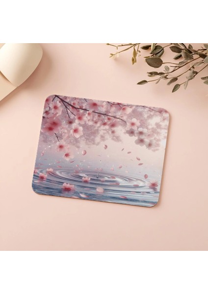 Minimal Japon Temalı Çiçek Mousepad - 19X23 cm 2 mm Dikdörtgen Ithal Baskılı Mouse Pad indirimleri