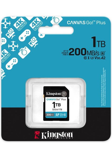 Sdg4-1tb 1tb Sdxc Canvas Go Plus Gen4 200MB-S C10 Uhs-I U3 V30 Hafıza Kartı fiyatları