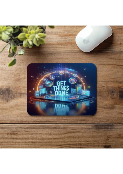 Get Things Done Temalı Enerjik Mousepad - 19X23 cm 2 mm Dikdörtgen Ithal Baskılı Mouse Pad fırsatları