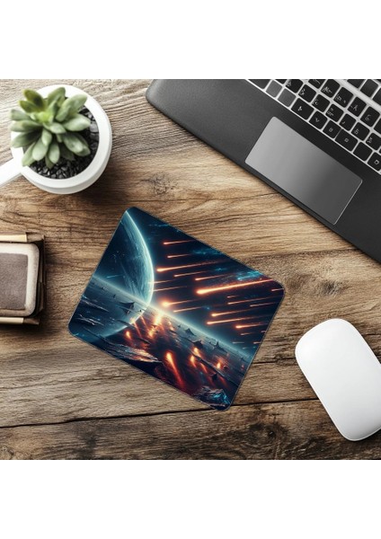 Buzlu Yüzeyde Meteor Yağmuru Mousepad - 19X23 cm 2 mm Dikdörtgen Ithal Baskılı Mouse Pad