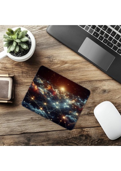 Gökbilim Temalı Modern Space Mouse Pad - 19X23 cm 2 mm Dikdörtgen Ithal Baskılı Mouse Pad