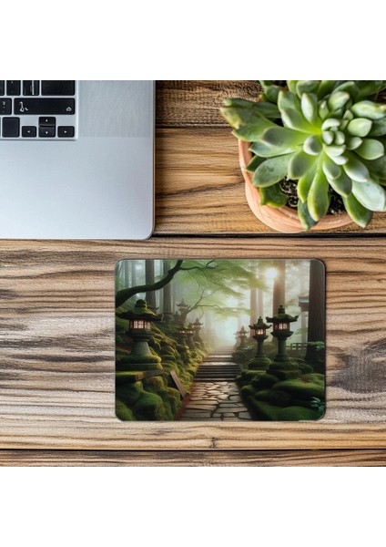 Fener Işıklı Meditasyon Tapınağı Mouse Pad - 19X23 cm 2 mm Dikdörtgen Ithal Baskılı Mouse Pad modelleri