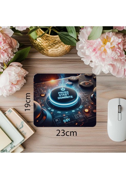 Oyun Hakimiyeti Için Tasarlanmış Mouse Pad - 19X23 cm 2 mm Dikdörtgen Ithal Baskılı Mouse Pad