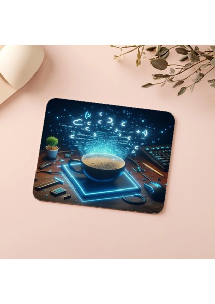 Komut Satırı Üzeri Kahve Lekeli Mousepad - 19X23 cm 2 mm Dikdörtgen Ithal Baskılı Mouse Pad indirimleri