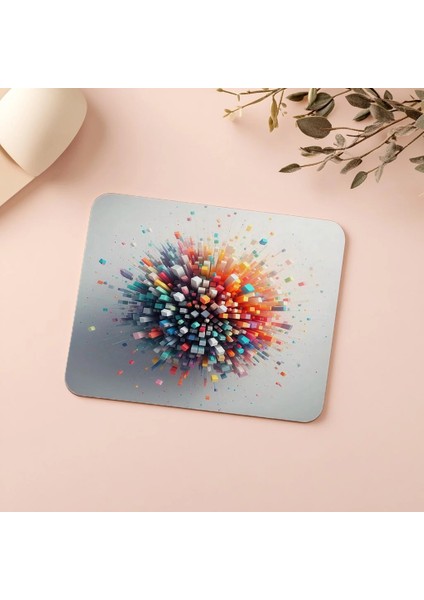 3D Küp Temalı Parlak Mouse Pad - 19X23 cm 2 mm Dikdörtgen Ithal Baskılı Mouse Pad indirimleri