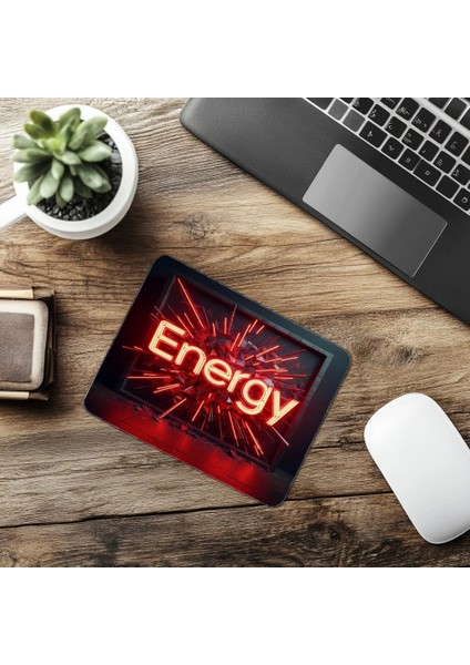 Parçacık Efektli Güçlü Sözlü Mousepad - 19X23 cm 2 mm Dikdörtgen Ithal Baskılı Mouse Pad