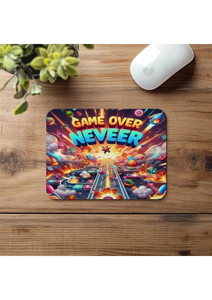 Eğlenceli Mousepad Tasarımı – Game Over - 19X23 cm 2 mm Dikdörtgen Ithal Baskılı Mouse Pad fırsatları