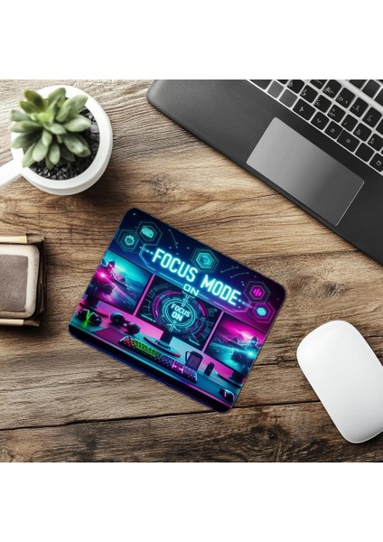 Focus Mode On Yazılı Gamer Mousepad - 19X23 cm 2 mm Dikdörtgen Ithal Baskılı Mouse Pad