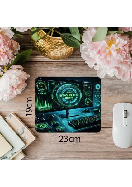 Oyun Dünyasında Odak Mousepad - 19X23 cm 2 mm Dikdörtgen Ithal Baskılı Mouse Pad