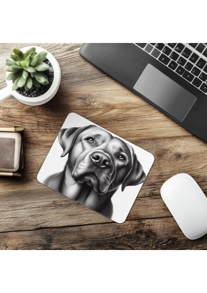 Köpekseverler Için El Çizimi Mouse Pad - 19X23 cm 2 mm Dikdörtgen Ithal Baskılı Mouse Pad