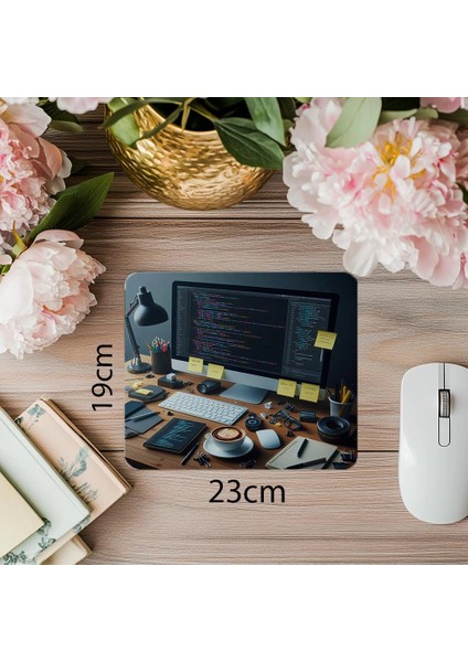 Yazılımcıya Özel Notlu Html Mouse Pad - 19X23 cm 2 mm Dikdörtgen Ithal Baskılı Mouse Pad