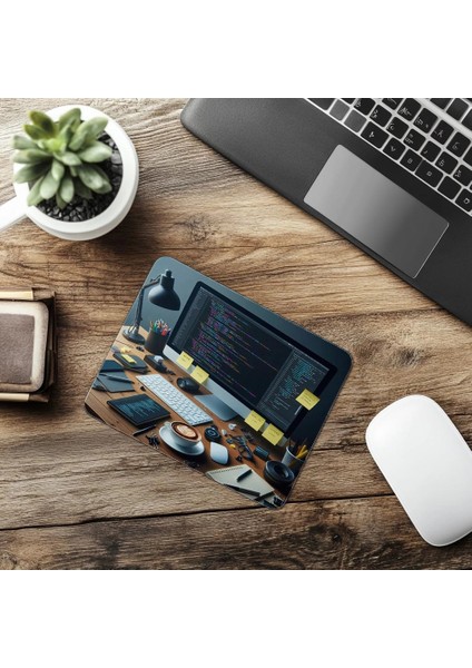 Yazılımcıya Özel Notlu Html Mouse Pad - 19X23 cm 2 mm Dikdörtgen Ithal Baskılı Mouse Pad