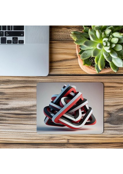 Geometrik Yüzey Kompozisyonlu Mousepad - 19X23 cm 2 mm Dikdörtgen Ithal Baskılı Mouse Pad modelleri