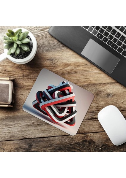 Geometrik Yüzey Kompozisyonlu Mousepad - 19X23 cm 2 mm Dikdörtgen Ithal Baskılı Mouse Pad