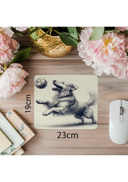 El Çizimi Toplu Köpek Temalı Mouse Pad - 19X23 cm 2 mm Dikdörtgen Ithal Baskılı Mouse Pad