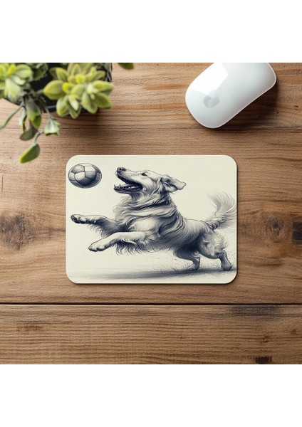 El Çizimi Toplu Köpek Temalı Mouse Pad - 19X23 cm 2 mm Dikdörtgen Ithal Baskılı Mouse Pad fırsatları