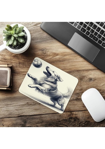 El Çizimi Toplu Köpek Temalı Mouse Pad - 19X23 cm 2 mm Dikdörtgen Ithal Baskılı Mouse Pad
